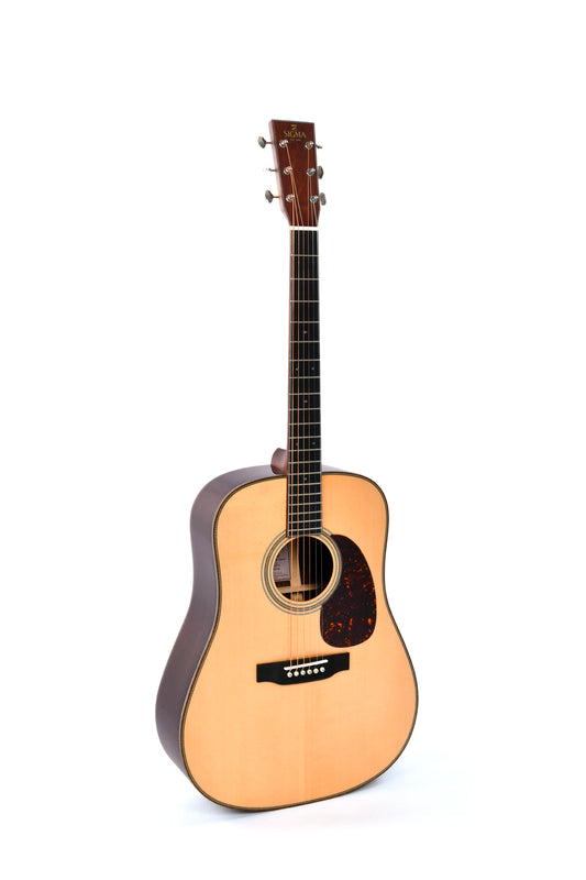 Modèle SDR-35HM, Dreadnought, table épicéa massif, f/e palissandre du madagascar massif, touche ébène, étui, naturel brillant