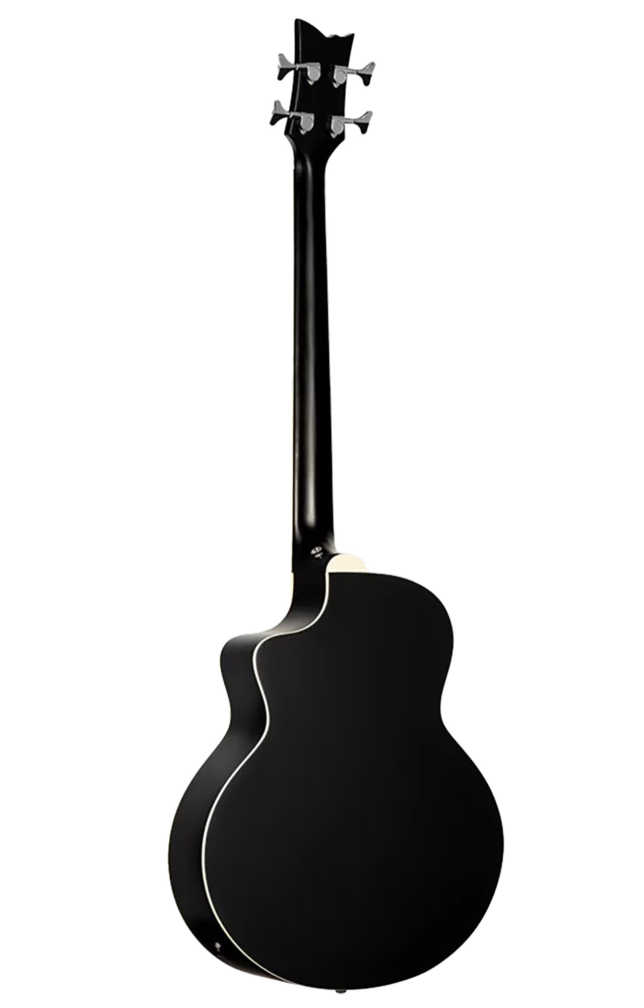 D7CE-SBK-4, basse 4 cordes, pan coupé, EQ Ortega MagusPro, table épicéa, f/e acajou, manche acajou, noir satiné