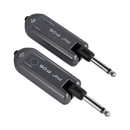 Système sans-fil pour guitare 4 canaux, émetteur et récepteur rechargeables, bande de fréquence 2.4 GHz, gris