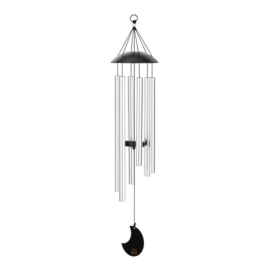 CHIMES SONIC ENERGY MOON 32", ARGENT