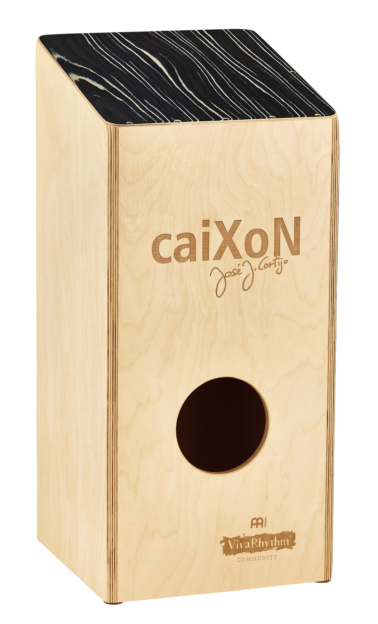CAIXON VIVA RHYTHM FACADE STRIPED ONYX, BOIS BOULEAU BALTIQUE, SNARE, FINITION NATURELLE ASSIS-DEBOUT