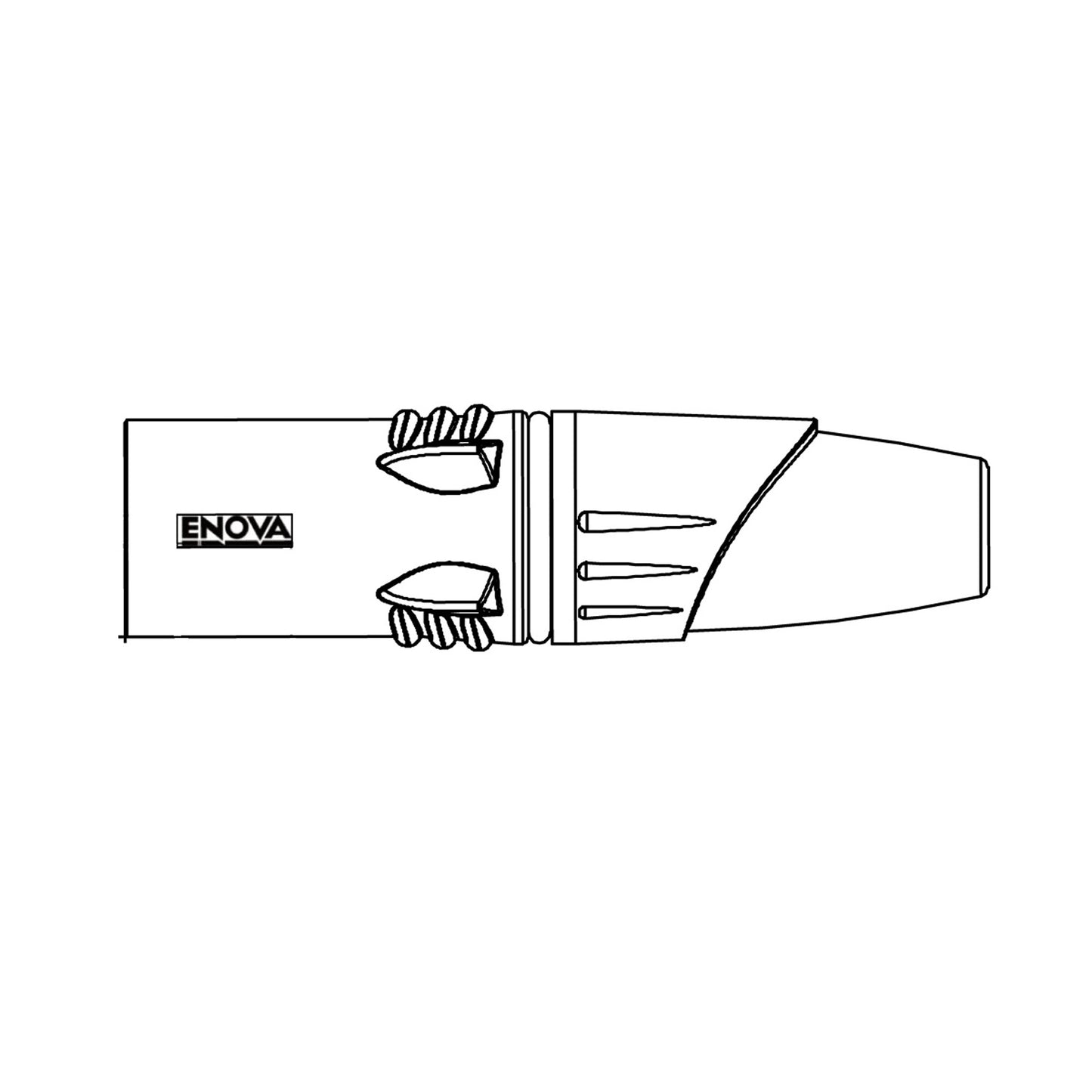 Fiche XLR mâle, noir