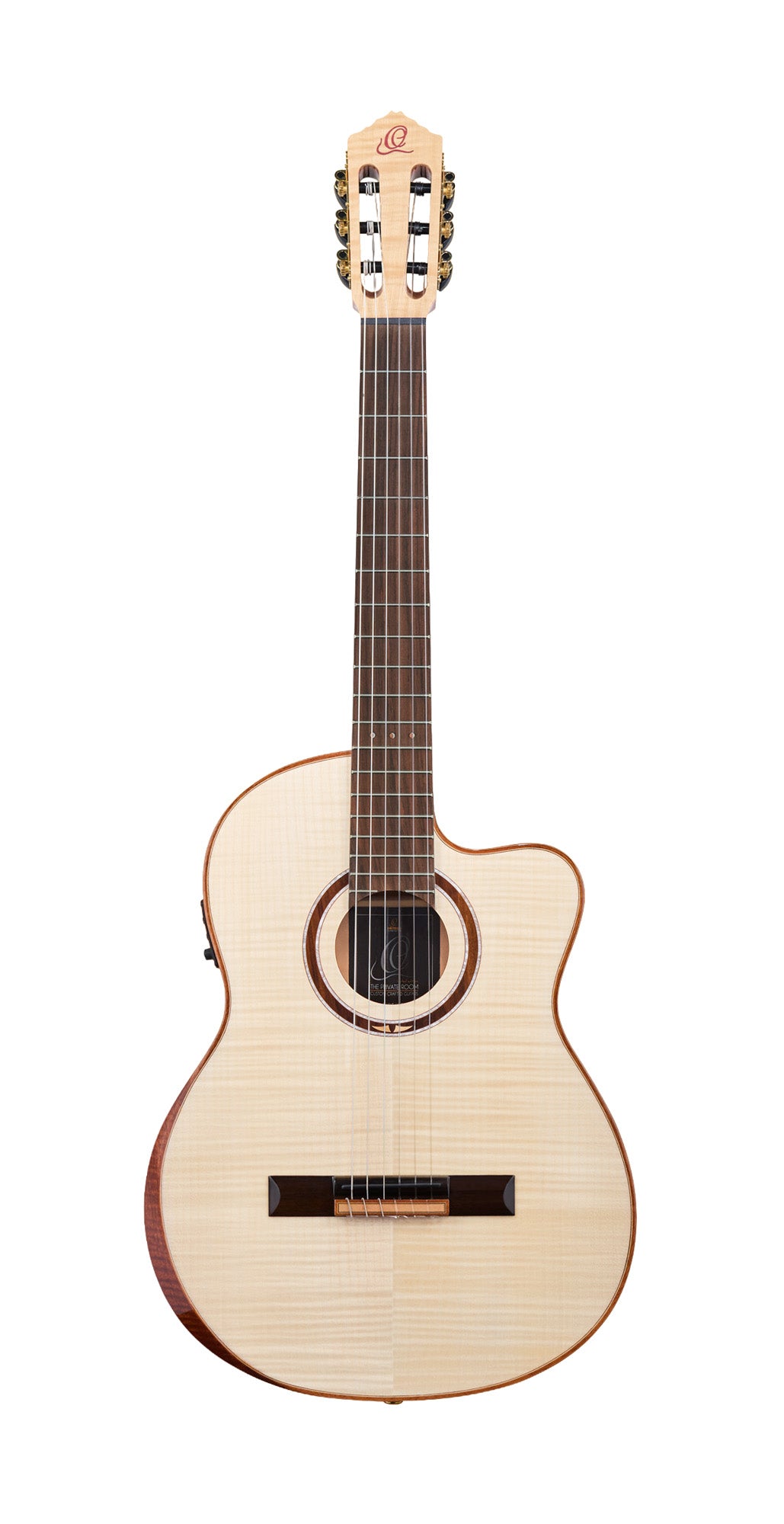 BRIDESUITE C/E, Thinline, pan coupé, EQ MagusPro, table épicéa massif + placage érable flammé, f/e érable flammé, nat. brillant