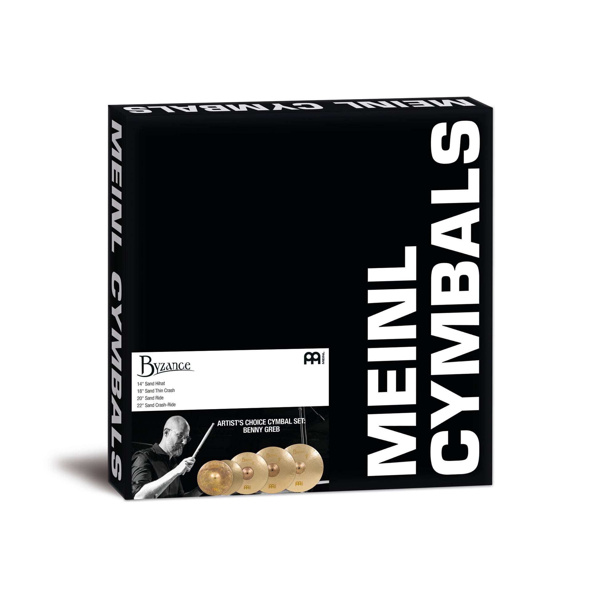 Pack de cymbale Benny Greb Meinl Byzance Artist's Choice 14"18"20"22" alliage bronze B20 sablé