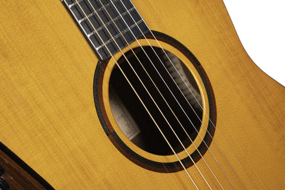 LUXE II, Frank Gambale Signature, forme Concert, table épicéa massif, f/e blackwood flammé, EQ Fishman, naturel brillant