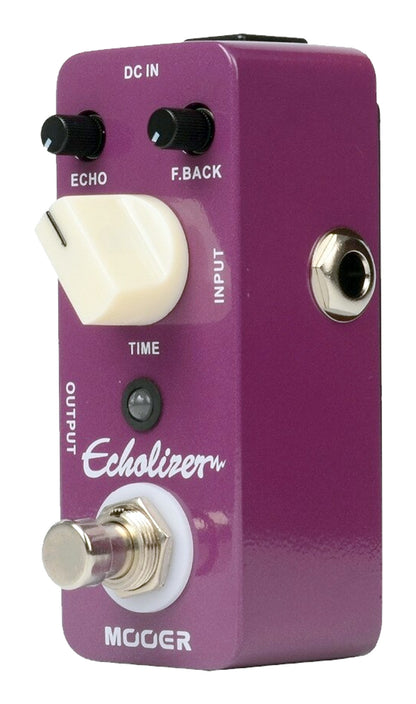 Pédale ECHOLIZER, délai numérique (25-600ms), son chaleureux proche d'un délai analogique, boîtier métal, true bypass, violet