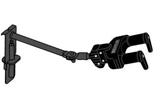 Support mural orientable avec système AGS, bras long, avec griffe ajustable (10cm)