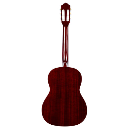 R131SN, modèle Slim Neck, table cèdre rouge massif, fond & éclisses acajou, manche acajou (sillet 48 mm), housse, bordeaux tr.