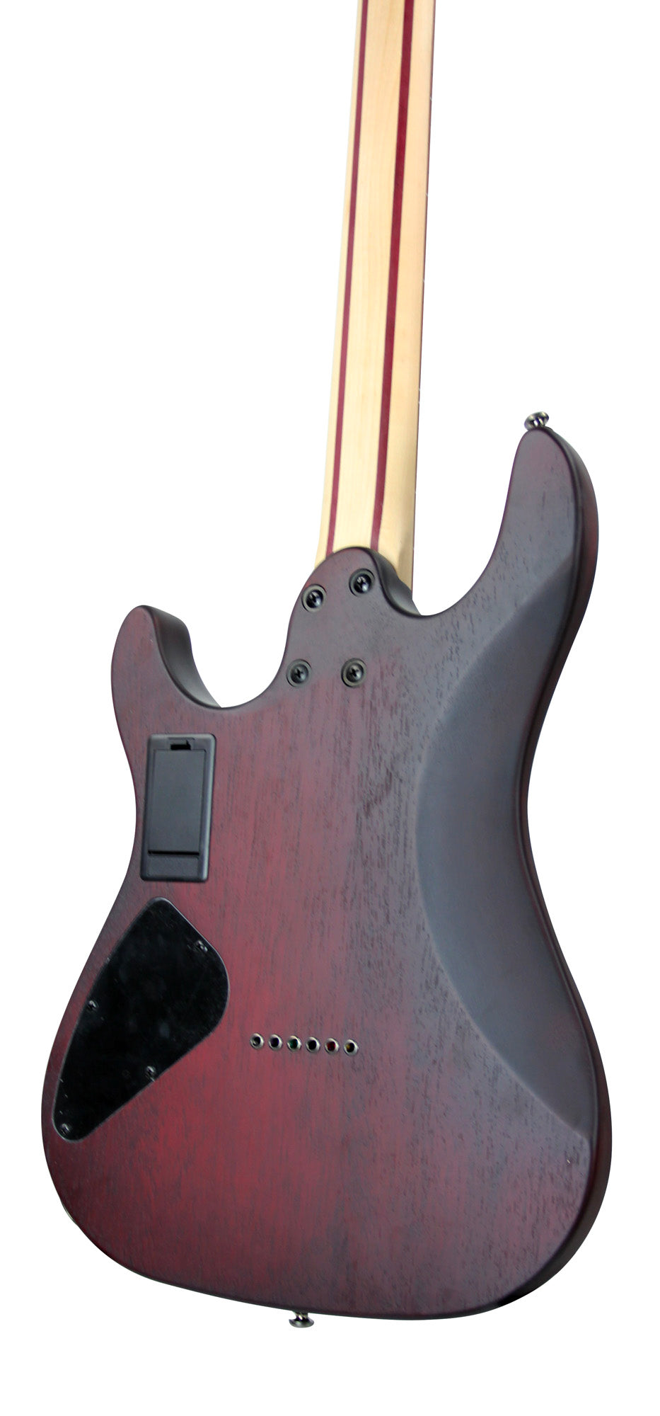 KX500 ETCHED, 6 cordes, corps acajou, table frêne sablée, touche ébène, 2 micros doubles Fishman Fluence, violet foncé sablé