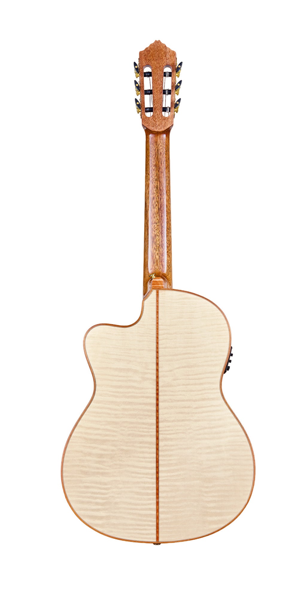 BRIDESUITE C/E, Thinline, pan coupé, EQ MagusPro, table épicéa massif + placage érable flammé, f/e érable flammé, nat. brillant