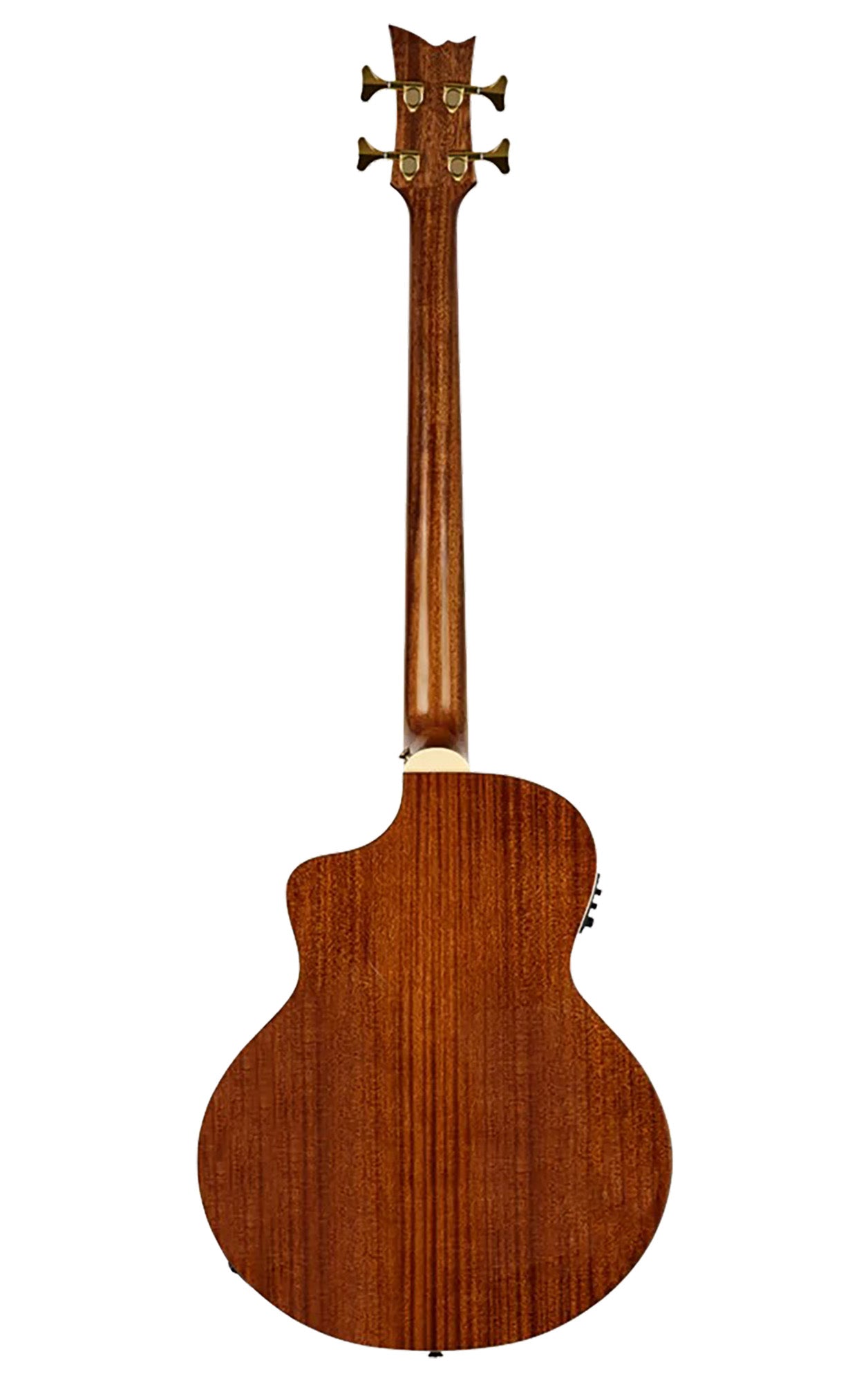 D8CE-4, basse 4 cordes, pan coupé, EQ Ortega MagusPro, table épicéa, f/e acajou, manche acajou, noir brillant