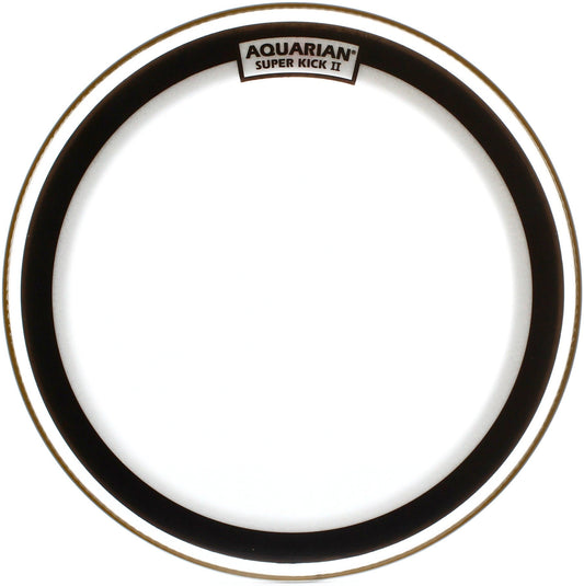 Peau Super-Kick II 16", 2 plis fins (0.18mm), atténuateur flottant, transparente