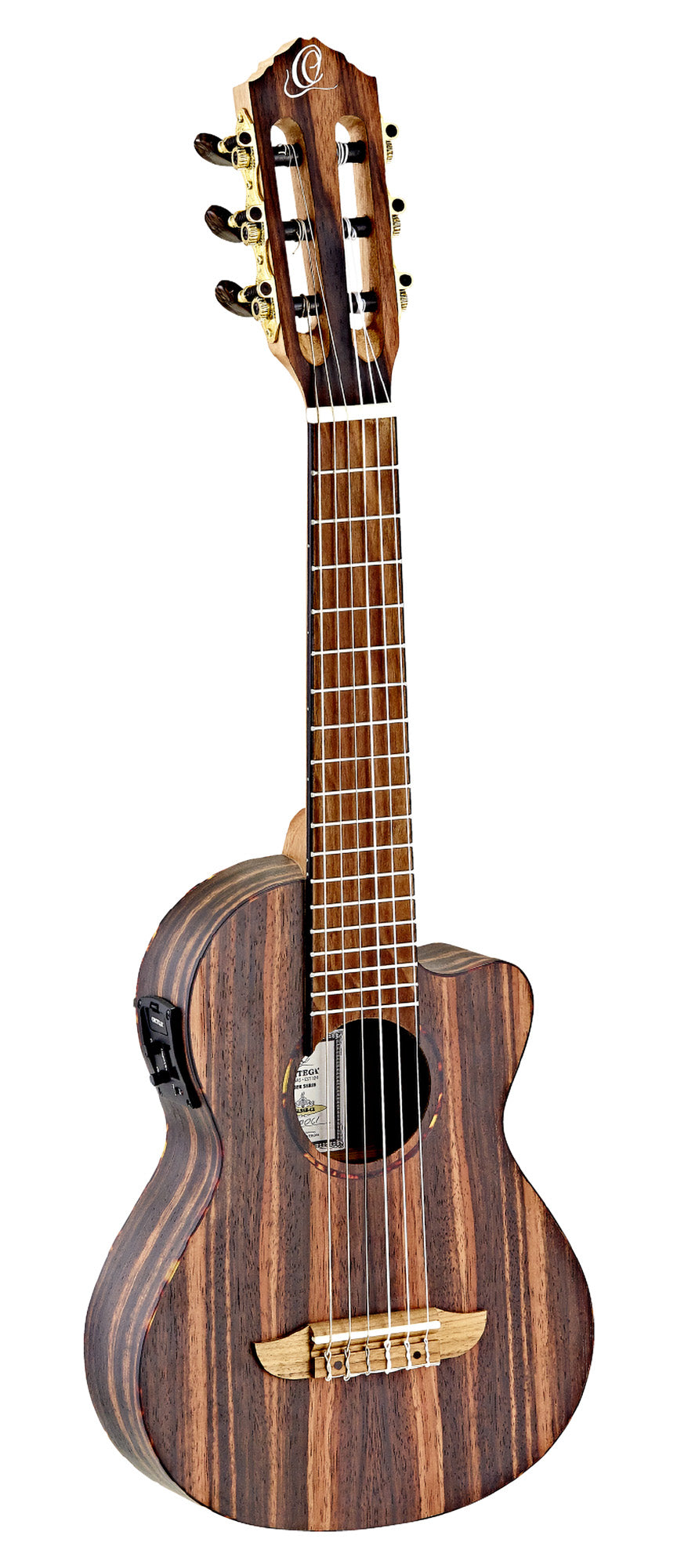 RGL5EB-CE, pan coupé, EQ MagusUke, table ébène, fond & éclisses ébène, manche acajou (47 mm au sillet), naturel pores ouverts