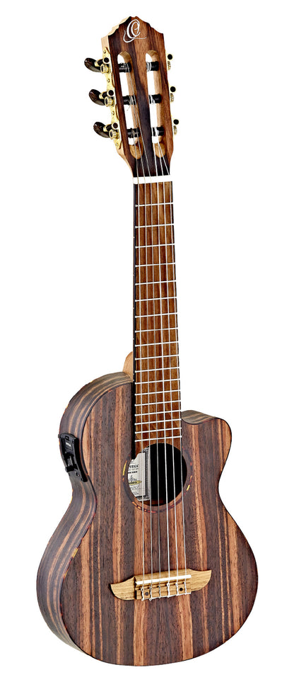 RGL5EB-CE, pan coupé, EQ MagusUke, table ébène, fond & éclisses ébène, manche acajou (47 mm au sillet), naturel pores ouverts