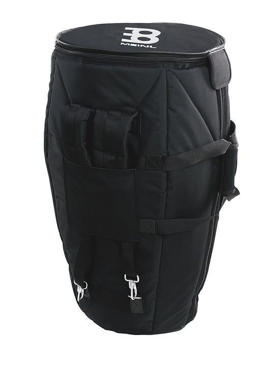 Housse conga 12" 1/2, rembourrée 20 mm, fermeture éclair sur le côté, poche extérieure, 2 poignées, harnais rembourré, noir