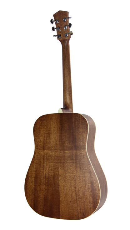 PURE-D, forme Dreadnought, table épicéa massif, f/e acajou massif, housse, naturel satiné