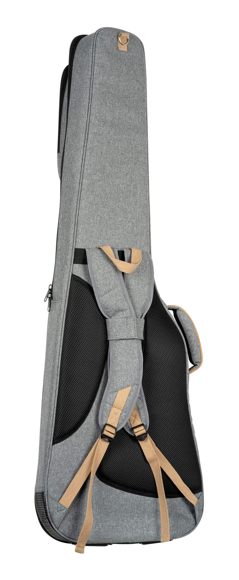 OGBEB-DLX-GY, housse Deluxe pour basse électrique, coton résistant et déperlant, rembourrage intérieur 20mm, 2 poches, gris