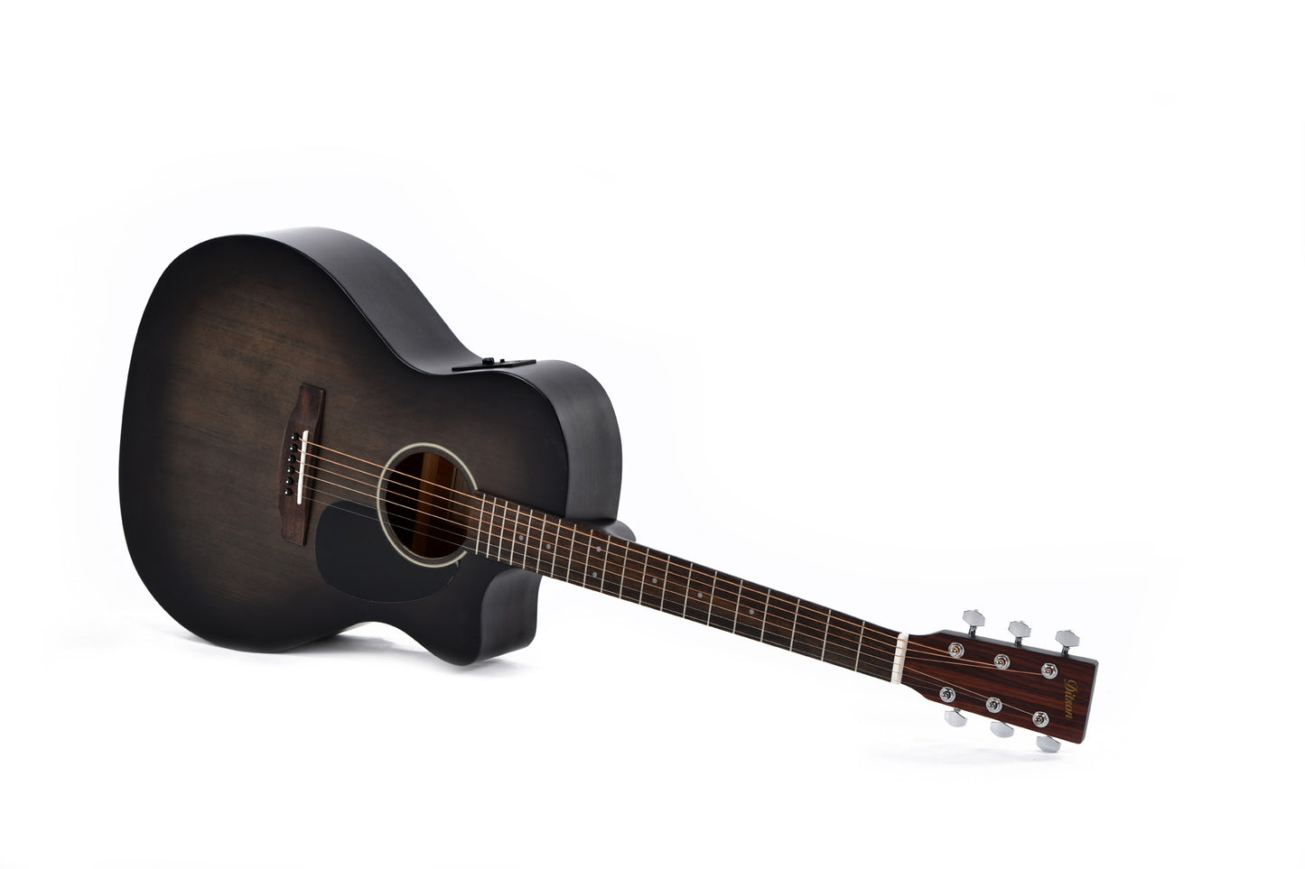 Modèle GC-10E, Grand OM pan coupé, table épicéa Sitka, fond & éclisses acajou, EQ Sigma, noir dégradé satiné