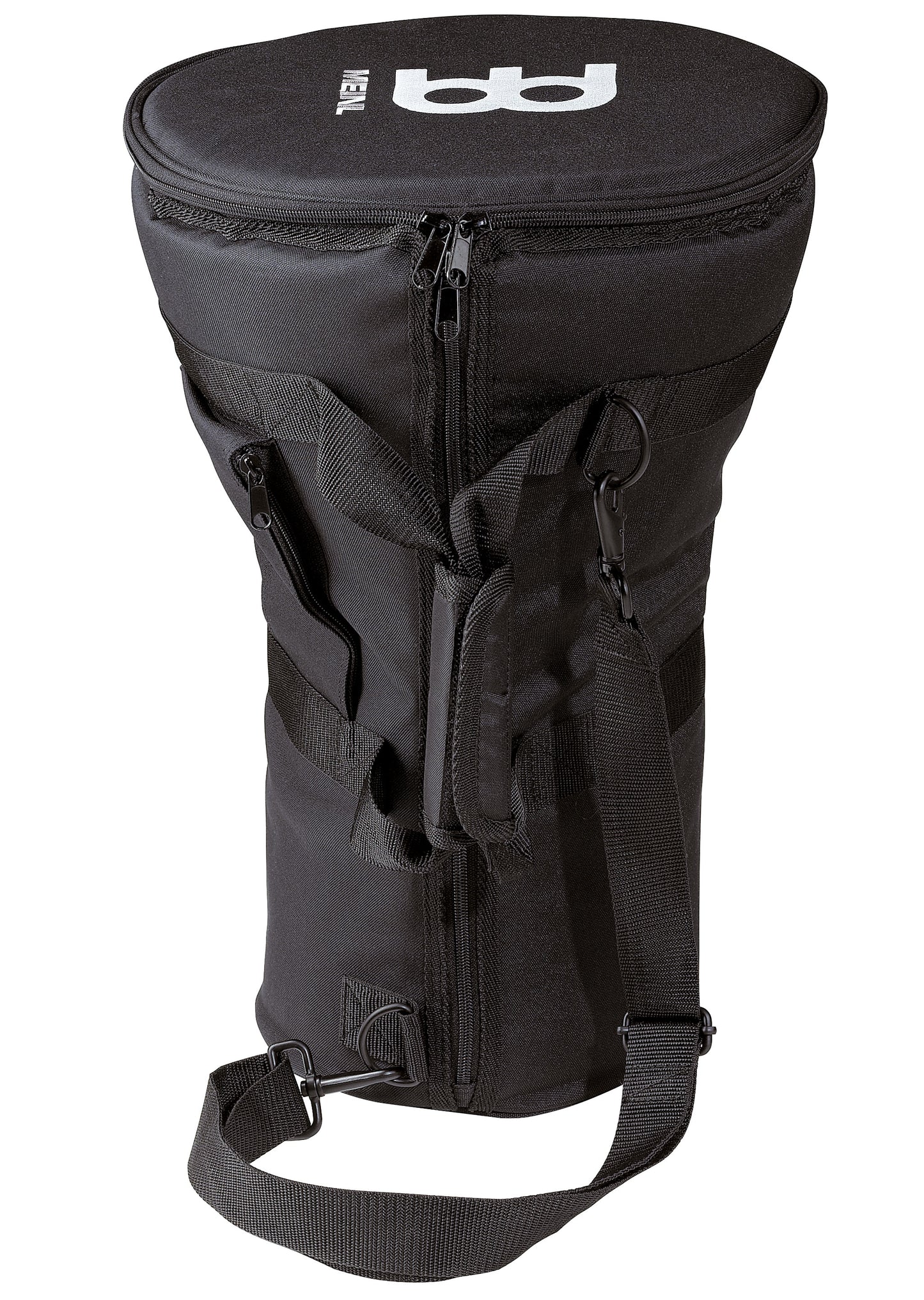 Housse Doumbek, modèle large, nylon rembourré, poignée, courroie rembourrée, 2 fermetures éclaires, poche externe, noir