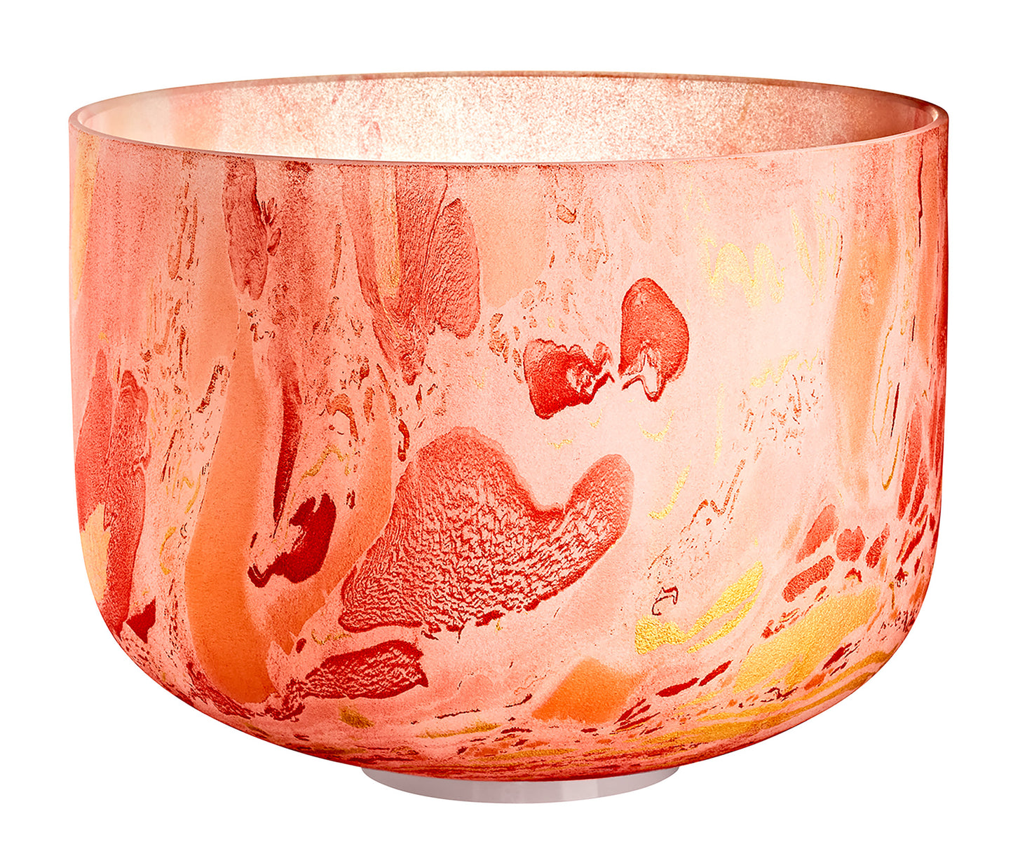 SINGING BOWL SONIC ENERGY CRISTAL 10" ORANGE, NOTE D4 CHAKRA SACRAL