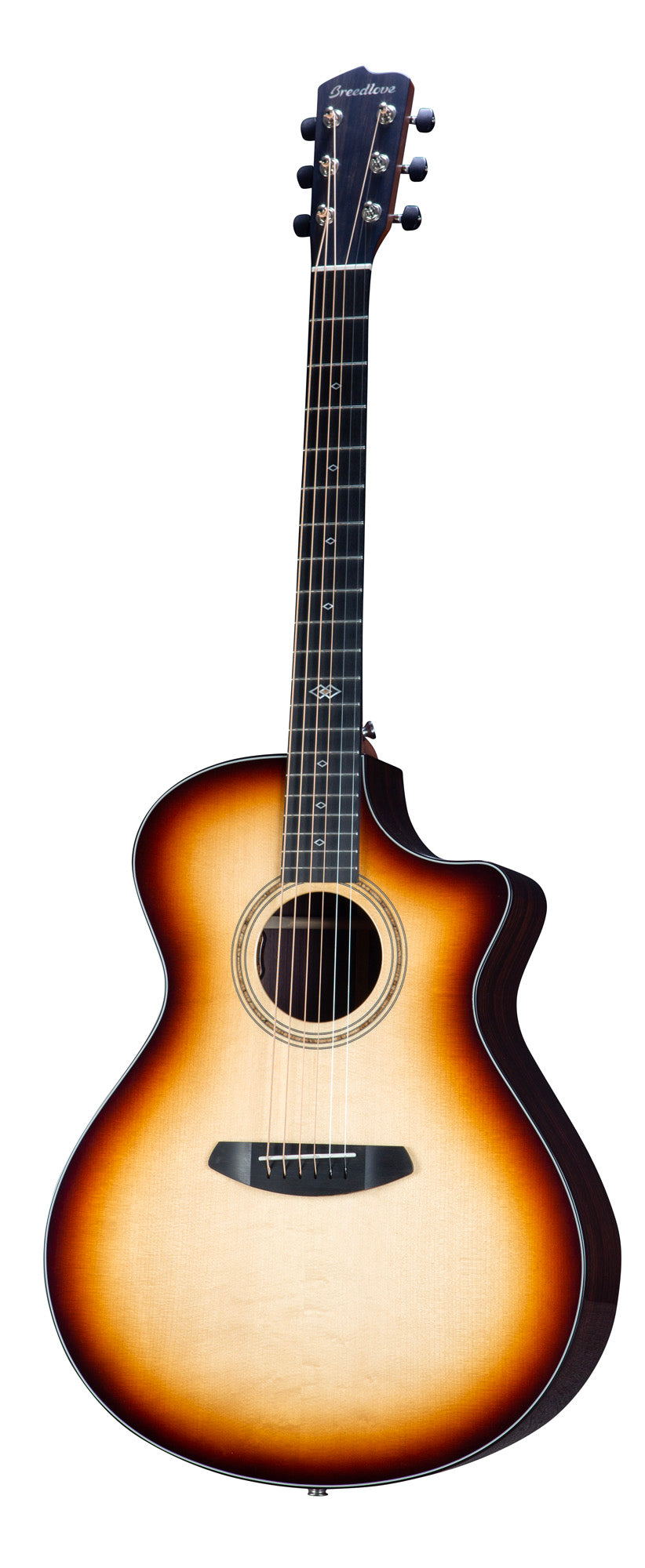 PREMIER CONCERTO BURNT AMBER CE, table épicéa Adirondack massif, f/e palissandre massif, EQ LR Baggs EAS VTC, étui, burnt amber