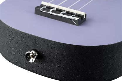 K2-LAF, pack ukulélé Soprano, table agathis, corps ABS galbé, manche okoumé, 12 frettes, accessoires, lavender field satiné