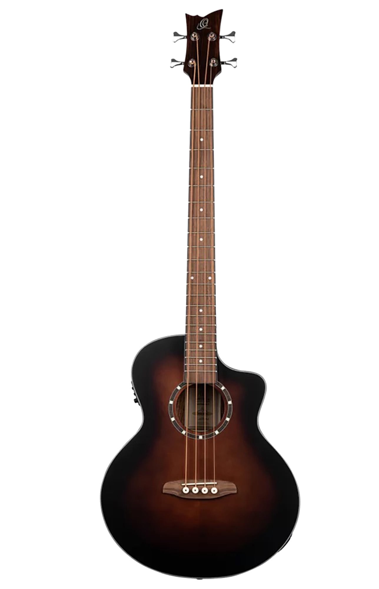 D7CE-BFT-4, basse 4 cordes, pan coupé, EQ Ortega MagusPro, table épicéa, f/e acajou, manche acajou (sillet 45mm), bourbon satiné