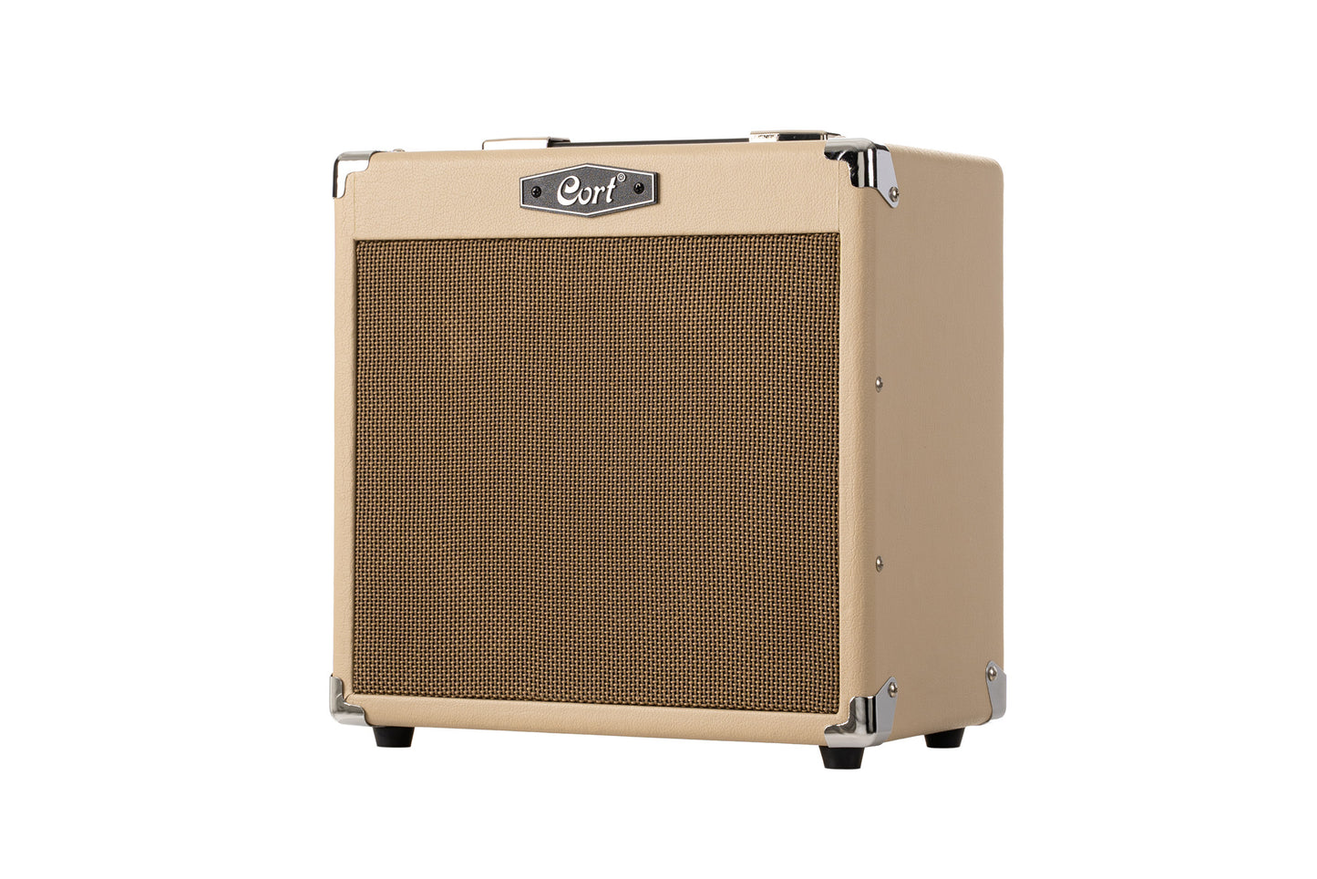 Ampli guitare 15W, 1 x 8", 2 canaux, égaliseur 3 bandes, réverb, entrée CD/MP3 mini-Jack, sortie casque mini-Jack, white sand