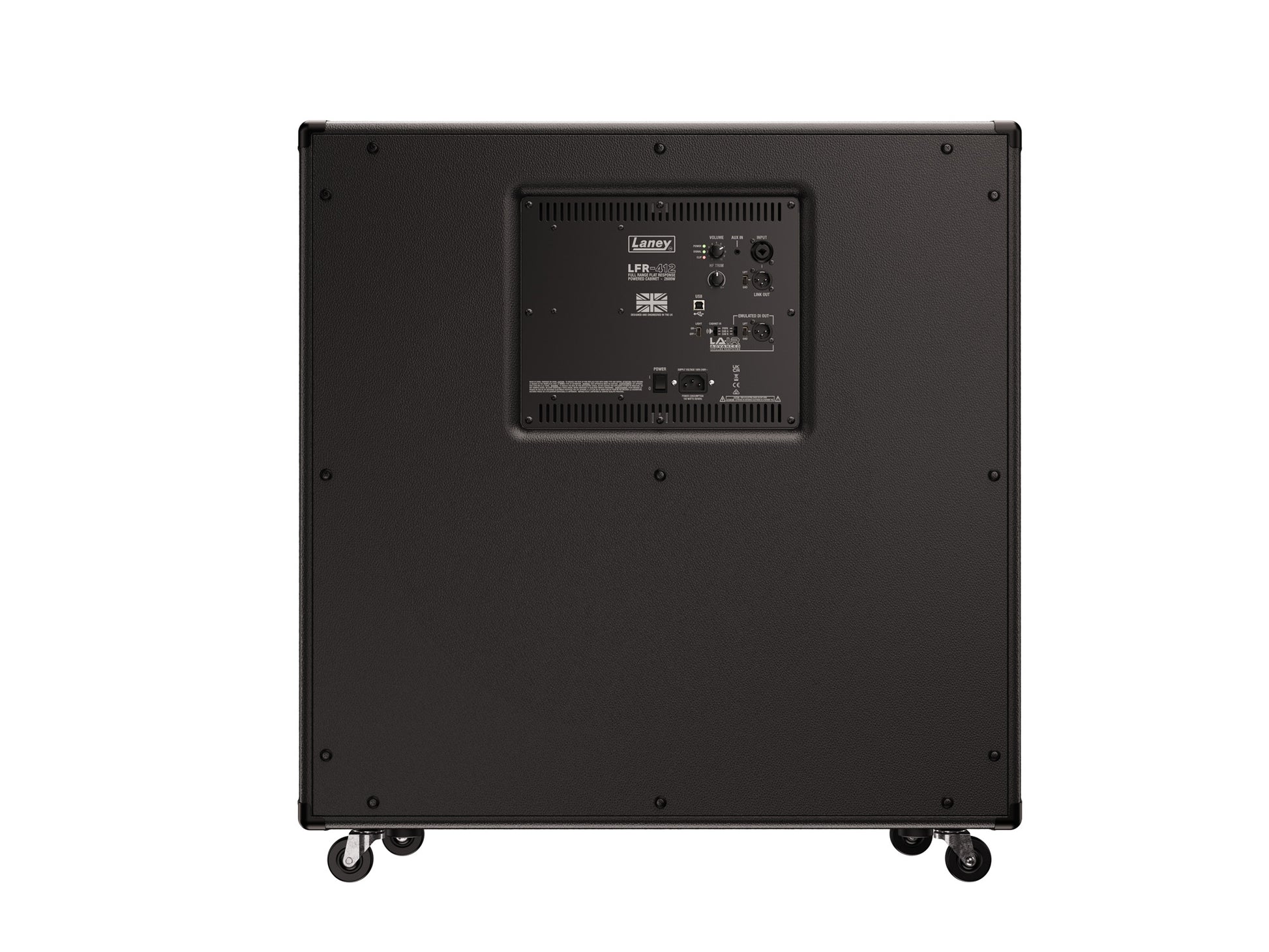 Enceinte amplifiée LFR-412, 2600W, 4x HP 12", compression Lavoce 1", entrée combinée XLR/Jack, émulations d'enceintes, noir