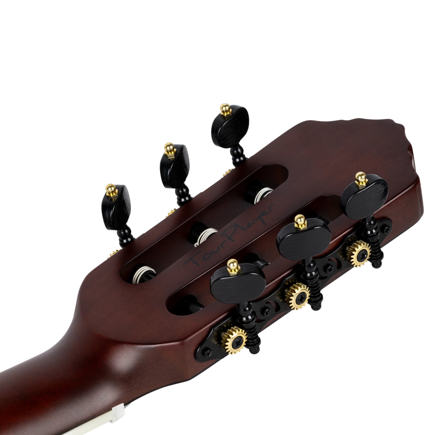 RTPSTD-NAT, modèle TourPlayer gaucher, EQ Magus X, corps okoumé, table épicéa massif, sillet 48 mm, housse, noir satiné