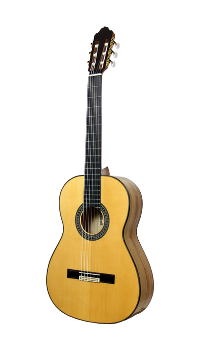 5FES, Flamenca, table épicéa massif, fond & éclisses red gum, manche okoumé, touche palissandre