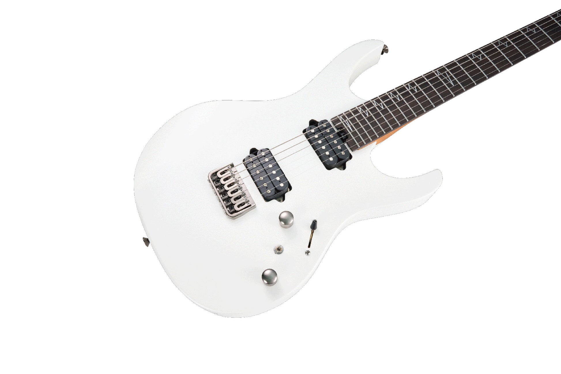 MOOER MMT100, corps aulne américain, manche érable torréfié, touche palissandre, pearl white, avec housse