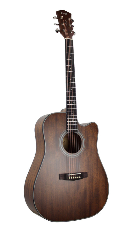 PURE-DCMF, forme Dreadnought pan coupé, table acajour massif, f/e acajou massif, EQ Fishman Sonitone, Naturel Satiné