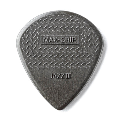 Sachet de 6 médiators Max-Grip Jazz III (gris graphite)