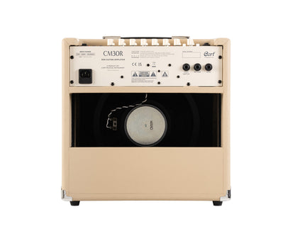 Ampli guitare 30W, 1x 10", 2 canaux, égaliseur 3 bandes, réverb, entrée Bluetooth, entrée CD/MP3 mini-Jack, white sand