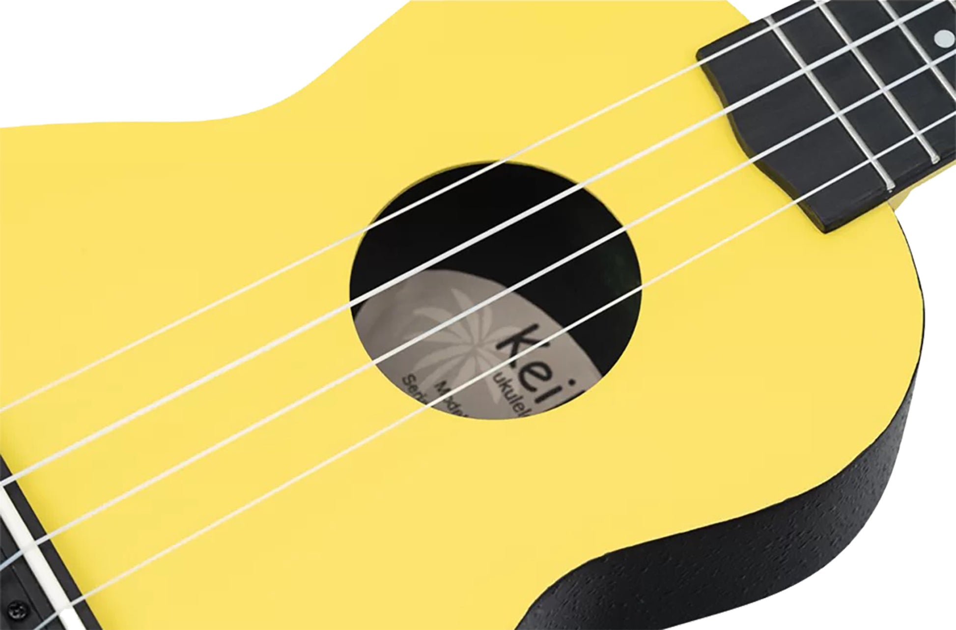 K2-LGR, pack ukulélé Soprano, table agathis, corps ABS galbé, manche okoumé, 12 frettes, accessoires, lemon grass satiné