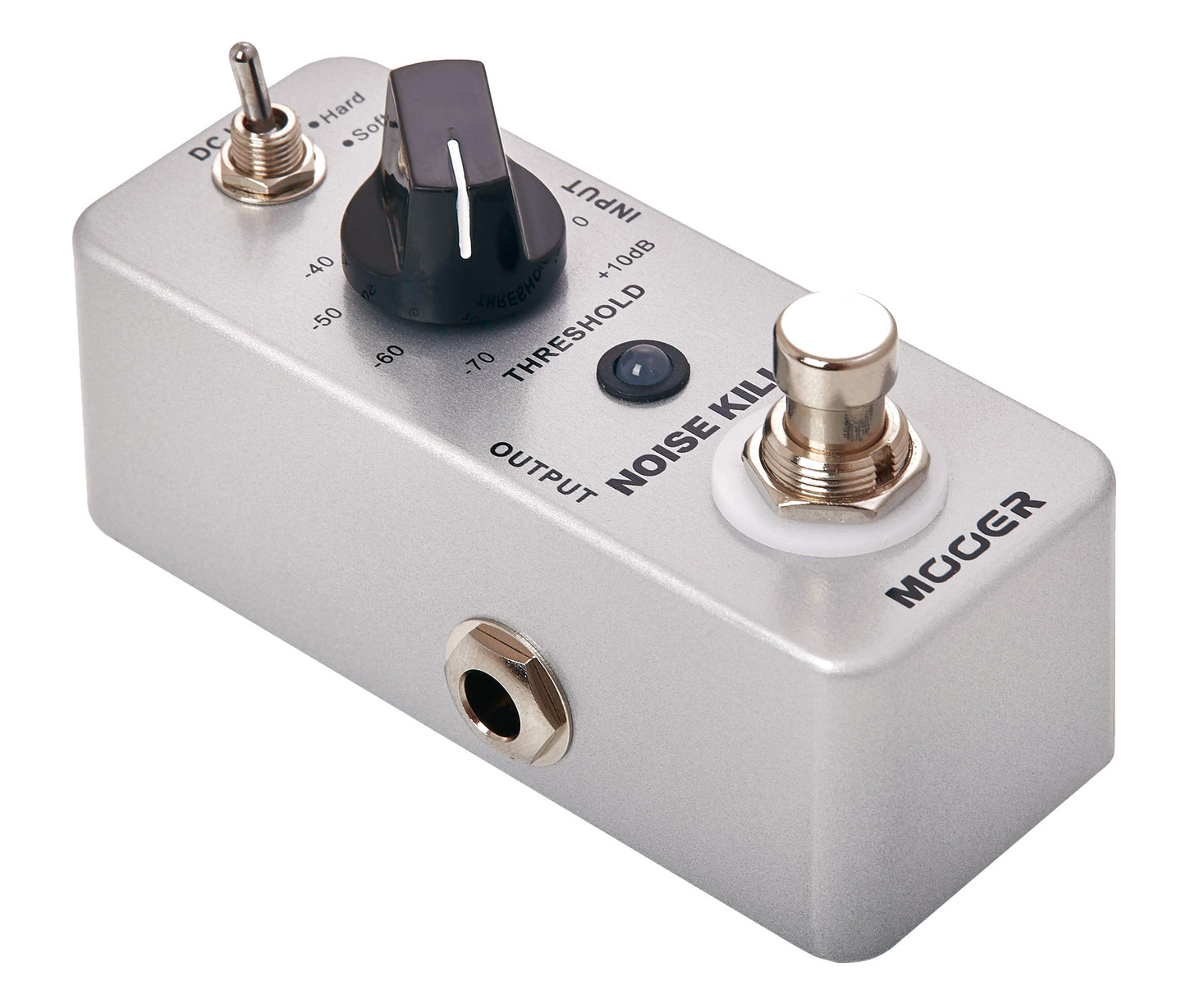 Pédale NOISE KILLER, réducteur de bruit 2 modes (Hard/Soft), boîtier métal, true bypass, blanc