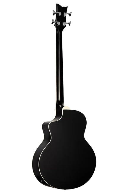 D7CE-SBK-4, basse 4 cordes, pan coupé, EQ Ortega MagusPro, table épicéa, f/e acajou, manche acajou, noir satiné