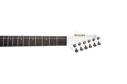 MOOER MMT100, corps aulne américain, manche érable torréfié, touche palissandre, pearl white, avec housse