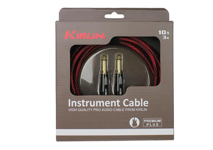 Câble instrument PREMIUM PLUS WAVE Jack/Jack, 3 mètres, noir et rouge