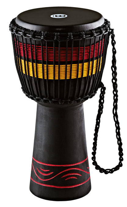 DJEMBE MEINL EARTH 10" NOIR ROUGE JAUNE, MAHOGANY, PEAU DE CHÈVRE, 61CM