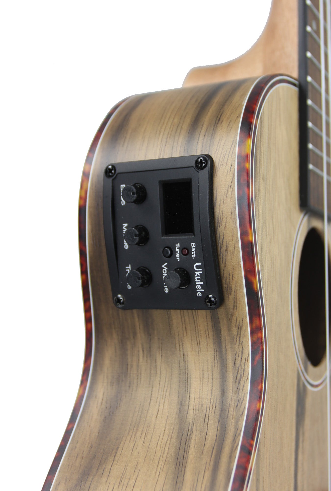 Ukulélé Concert, table dao, fond & éclisses dao, préampli EQ-7B, housse, naturel