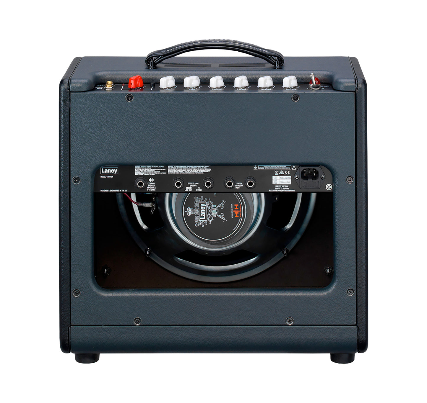 Ampli à lampes CUB-SUPER12, 1x 12" HH, 15W & <1W, 3 lampes préampli 12AX7, 2 lampes de puissance EL84, réverb, gris et noir