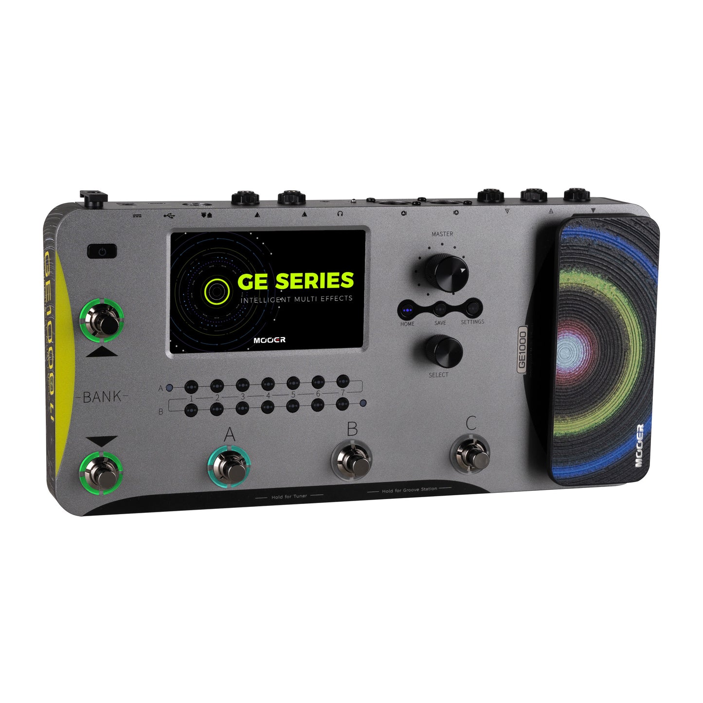 Pédalier multi-effets GE1000 Li, fichiers MNRS provenant du cloud GE (IR), 255 presets utilisateur, batterie lithium, noir