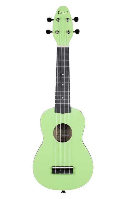 K2-TMO, pack ukulélé Soprano, table agathis, corps ABS galbé, manche okoumé, 12 frettes, accessoires, tomatillo satiné