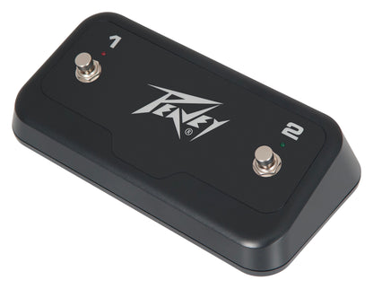 Footswitch double compatible avec une large gamme d'amplis Peavey, boutons avec led, finition noir