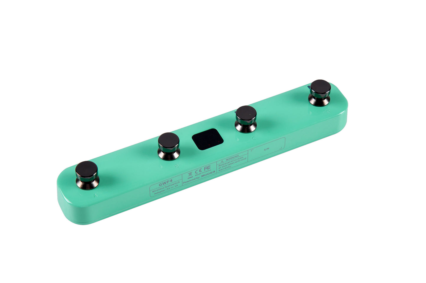 Footswitch sans-fil GWF4 pour guitare GTRS et produits Mooer, 4 interrupteurs, fonctionne sur batterie rechargeable, vert