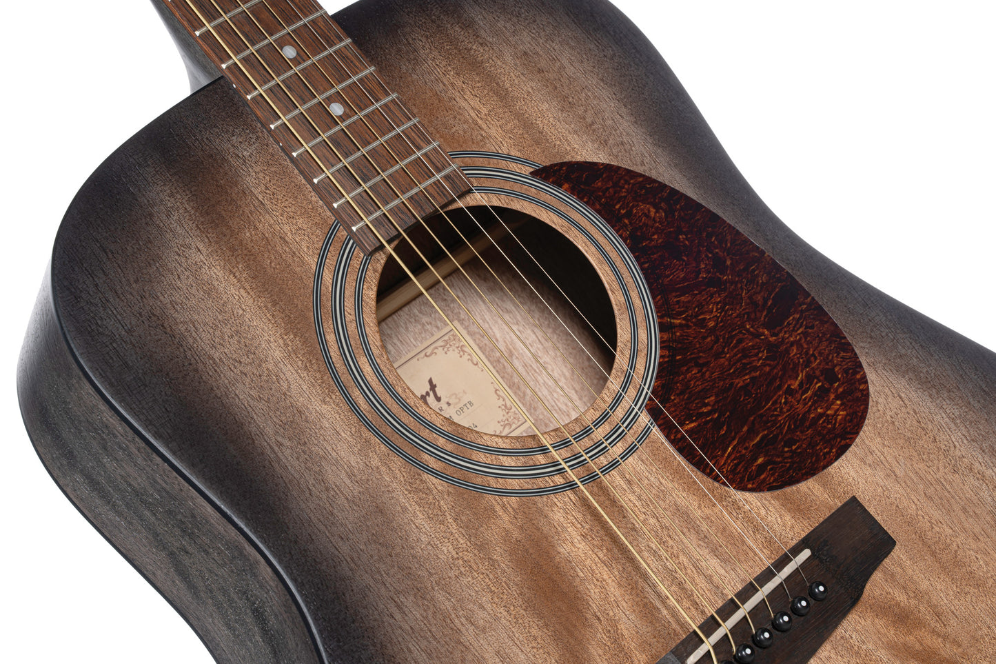 Earth 60 M, table acajou massif, fond & éclisses acajou, manche acajou, touche merbau, noir pores ouverts