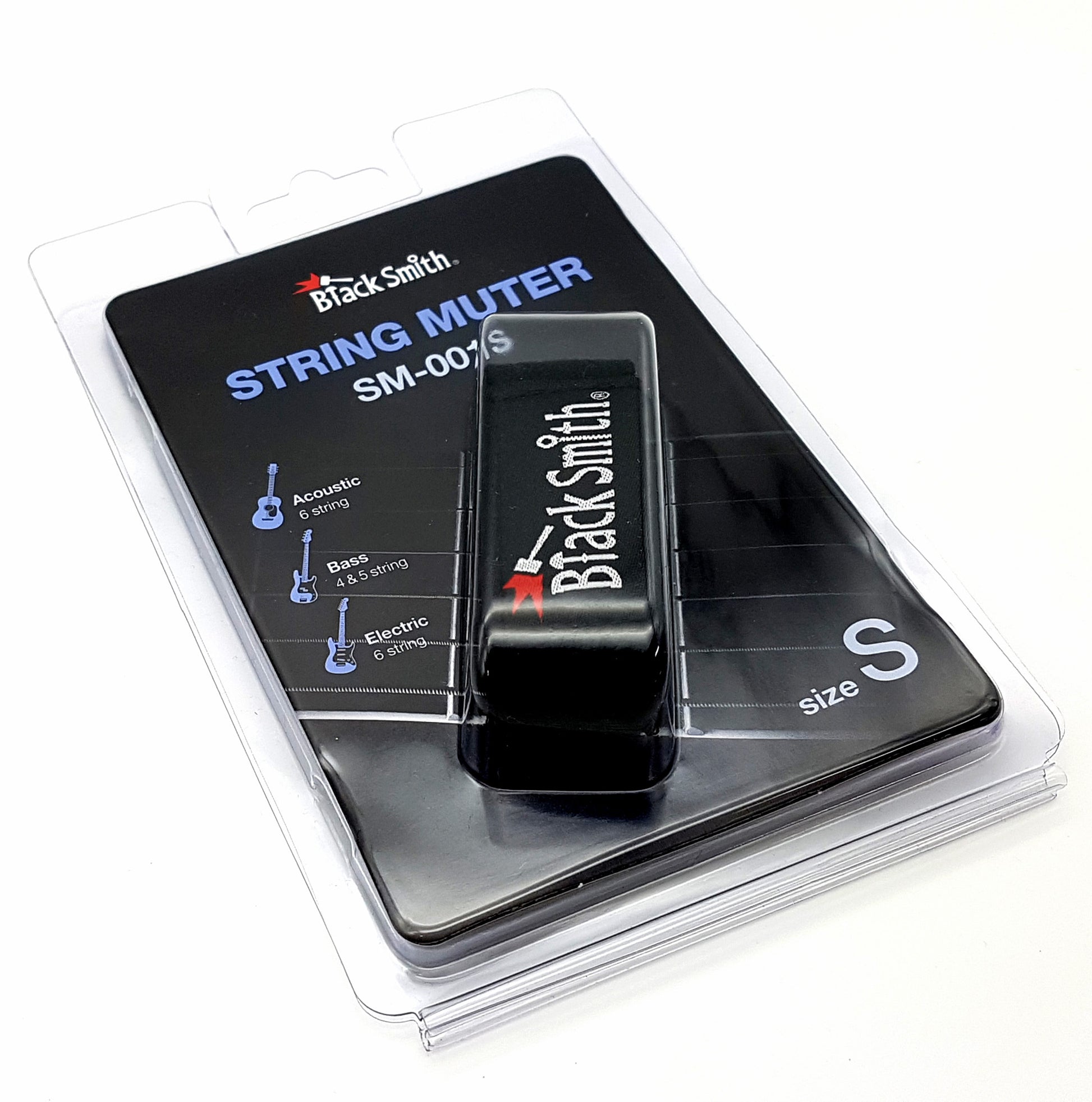 String Muter taille Small, convient pour guitares acoustiques et électriques 6 cordes ainsi que pour basses 4 et 5 cordes, noir