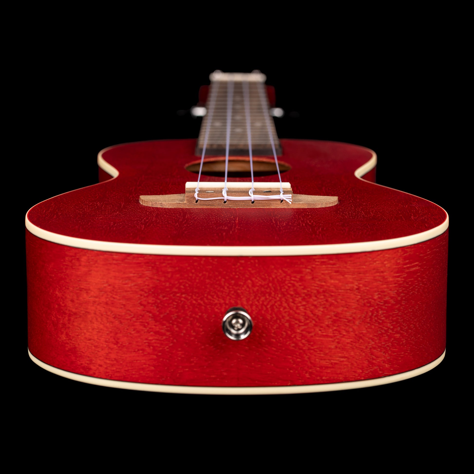 RUFIRE, modèle Concert, table okoume, fond & éclisses okoume, manche acajou, rouge satiné